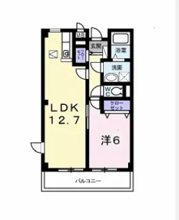 リフティ白水【1階】の間取り