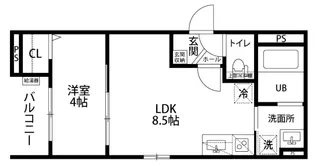 CRASTINE魚住町【1階】の間取り