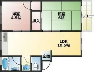 上高丸厚生年金住宅2号棟【2階】の間取り