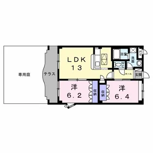マウントック・レオ【1階】の間取り