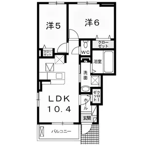 グレースNEO壱番館B【1階】の間取り