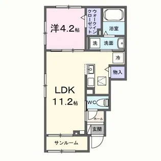 シェルエトワール【1階】の間取り