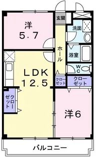 ヴェーデルカーサー【2階】の間取り