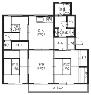 白川台住宅8号棟 8【5階】の間取り