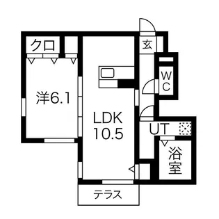 シャロン明石【1階】の間取り