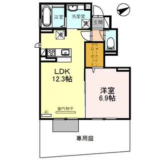 ビュー・ソフィア A棟【1階】の間取り