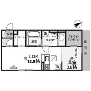 ローテローゼ物部【3階】の間取り