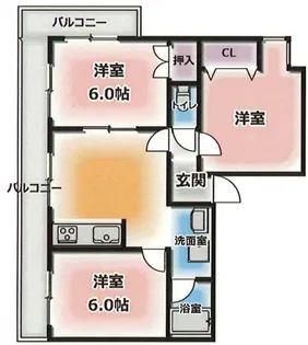 リバーサイド西舞子【1階】の間取り