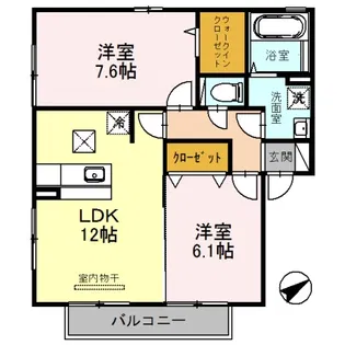 グレイスヴィラ【1階】の間取り