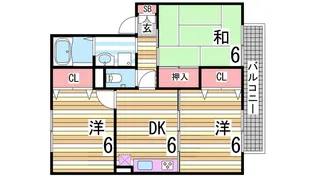 ヴェールハイム霞ヶ丘【2階】の間取り