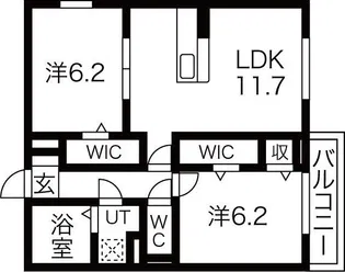 LES ENS FAMIIAUX Ⅸ【3階】の間取り
