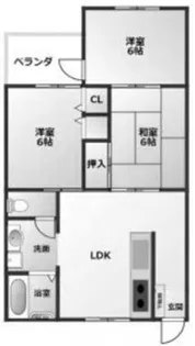 白川台グリーンハイツ【3階】の間取り
