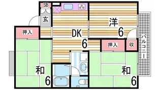 セジュール池上【2階】の間取り