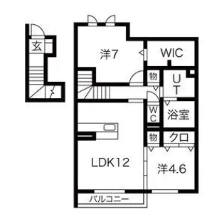 アンソレイエ ファミーユA【2階】の間取り
