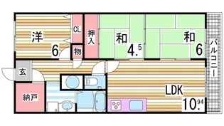 マリンハイム塩屋【202号室】の間取り