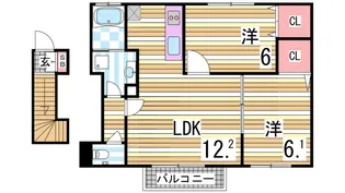 ウィット垂水【2階】の間取り