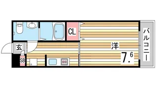 セレブ岡本【203号室】の間取り
