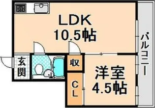 伊丹中央ビル【4階】の間取り