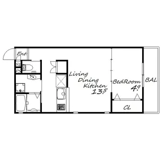 ブロンテ塚口【1階】の間取り