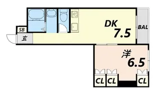 ミ・ピアーチェ武庫之荘【1階】の間取り