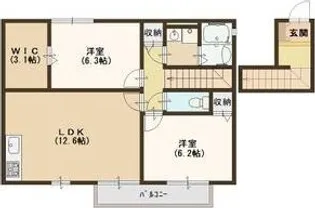 プランドール鴻池【2階】の間取り