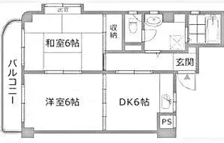 2DKの間取り画像