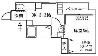 ドミトリー神田【6階】の間取り
