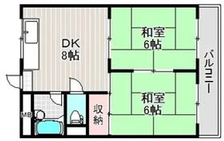 リヴィエール尾浜【2階】の間取り