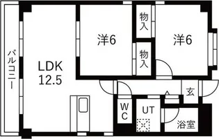 メルヴェユ伊丹【2階】の間取り