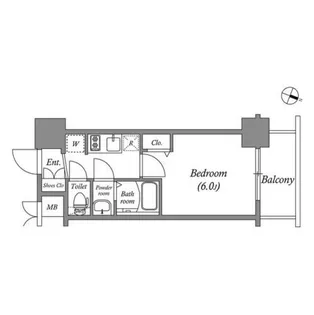 アドバンス大阪フルーヴ【10階】の間取り