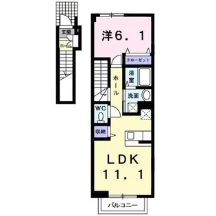 デフィ昆陽【2階】の間取り
