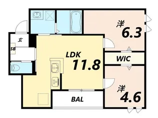 RIKO塚口【1階】の間取り