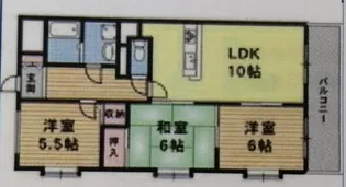 エクセレンス大越【1階】の間取り
