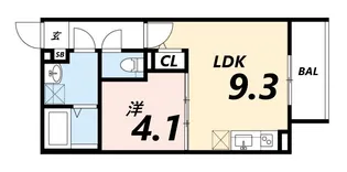 GLANTERIOR 立花【1階】の間取り