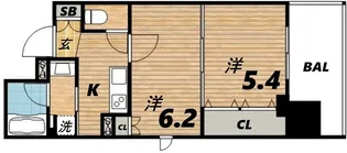 プレサンス昭和通ESRISE【10階】の間取り