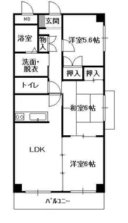ドエル北伊丹【2階】の間取り