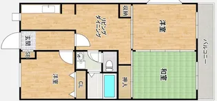 ドエル大鹿【3階】の間取り