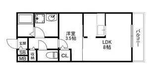 メゾン北杭瀬【2階】の間取り