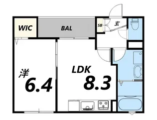 クリエオーレ崇徳院【2階】の間取り
