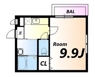 1Kの間取り画像