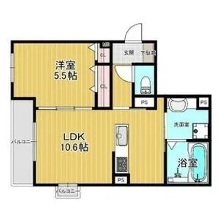 エステート塚口【3階】の間取り