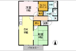 フレマリール北ノ口【1階】の間取り