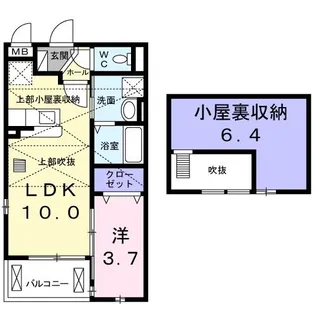 レジデンス サピー【2階】の間取り