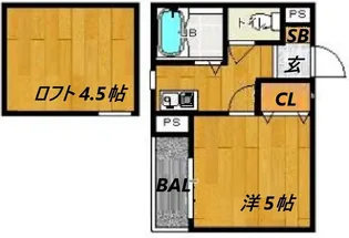 アグレアーブル塚口【2階】の間取り