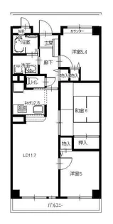 グリーンエクセル稲野【1階】の間取り