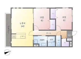 メゾン梅ノ木【2階】の間取り