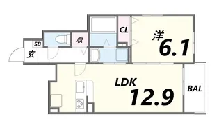 メゾン・デ・クール【1階】の間取り