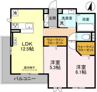 トリシア武庫川【3階】の間取り