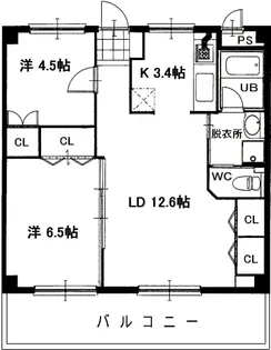 メゾン東野【4階】の間取り