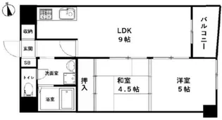 サンコート東難波【3階】の間取り